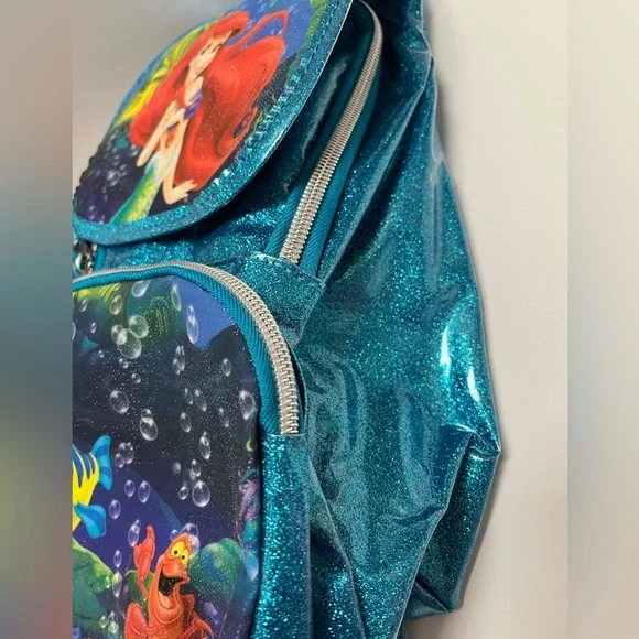 Disney Parks Ariel The Little Mermaid Backpack from Disney Parks Blue Glitter - Picture 3 of 10